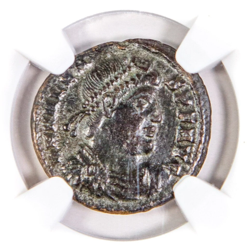 NGC ( VF ) Roman AE3 of Valens ( AD 364 -378) NGC Ancients Certified Nummus Coin - Image 2 of 3