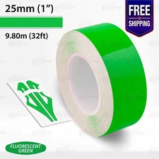 FLUORESCENT GREEN 1" PIN STRIPE Car Model Motorcycle TAPE Vinyl Sticker 25mm
