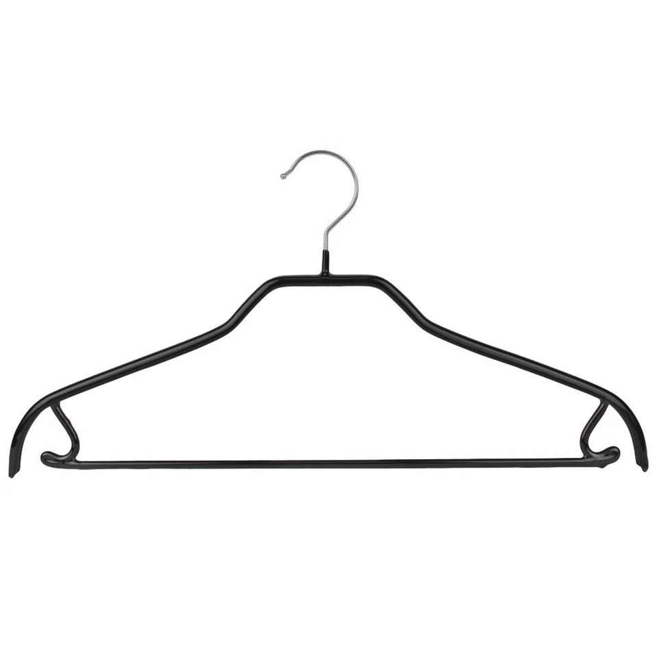 BM363= 10 MAWA Silhouette 41 FRS gummiert mit Steg Rockhaken Metall Kleiderbügel