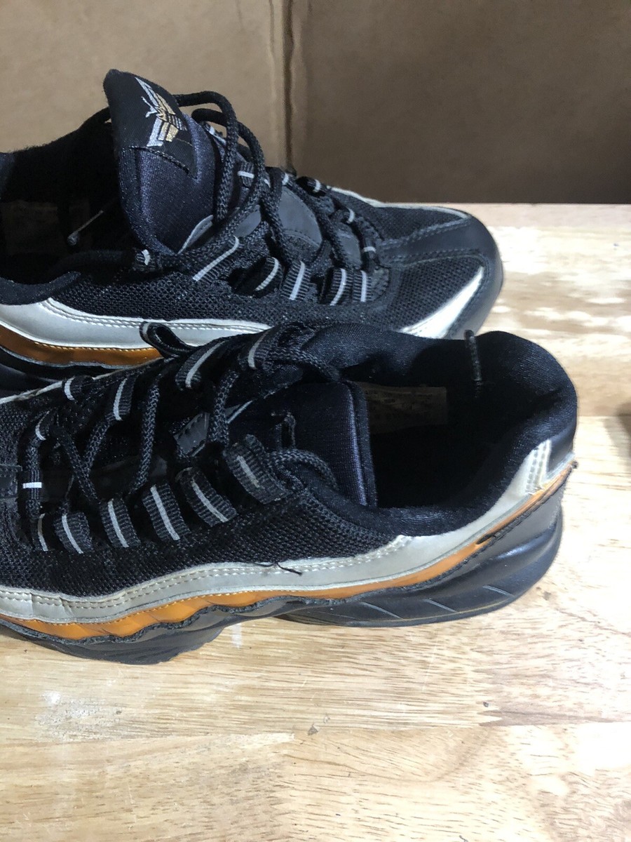 Nike 307565-906 Air Max 95 Black White Gold Athletic Shoes