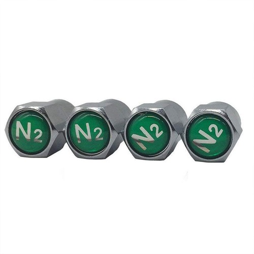 4PCS NITROGEN N2 Car Wheel Tire Valve Stem Caps Chrome Plating O-ring Sealed - Picture 7 of 12