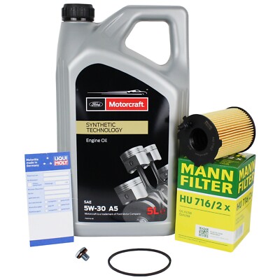 Mann Ölfilter + 5L Ford 5W30 für Ford B-/C-/S-Max Fiesta Focus Fusion Mondeo