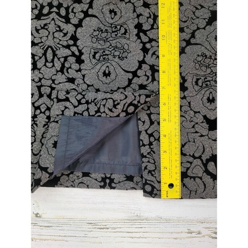 Evan Picone Gray Pencil Skirt with Black Velvet Floral Pattern- Size 18 - Picture 11 of 13