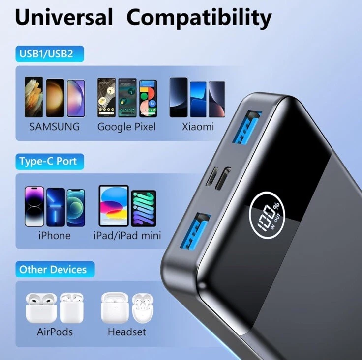 Power Bank 33800mAh Charging Portable External Battery Backup For Cell Phone Power Bank 33800mAh Charging Portable External Battery Backup For Cell Phone