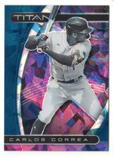 Carlos Correa 2021 Panini Titan Blue Ice /25 #21 Numbered Card