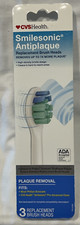 Smilesonic Antiplaque Replacement Brush Heads 3 Count Remove Up To 7XMore Plaque