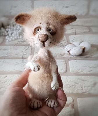 HÄKELANLEITUNG KOPIE niedliches matschiges Katzenspielzeug Amigurumi Mohair Garn gehalten doppelt 311