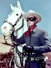 Western TV Legend Lone Ranger & Silver 8.5x11" Photo Print Clayton Moore Actor