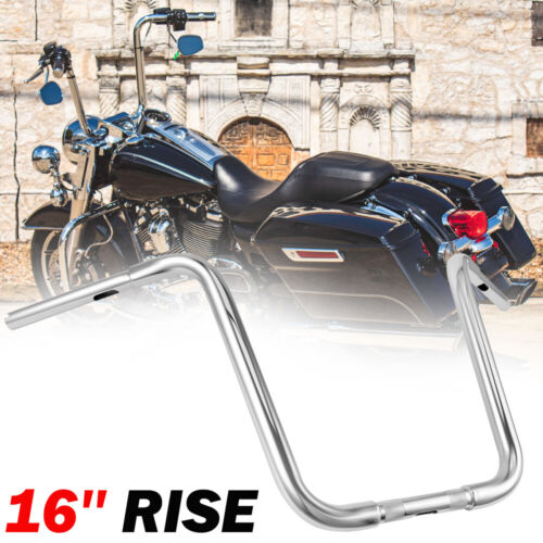 10" 12" 14" 16" Rise Handlebar Ape Hangers 1-1/4" for Harley FLST FXST Sportster - Picture 41 of 63