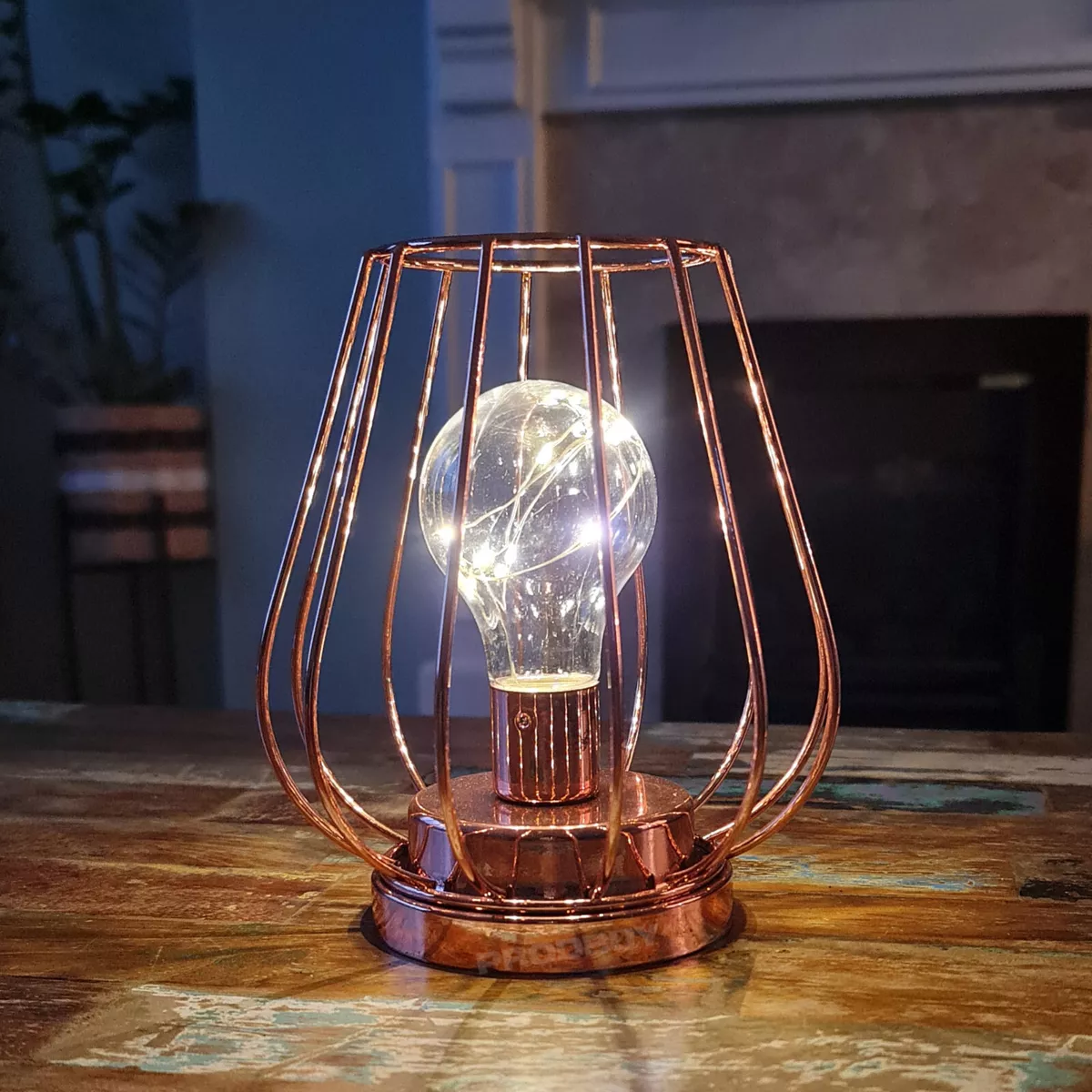 Copper sale table light