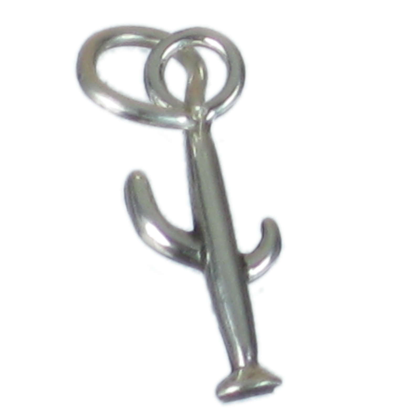 Cactus TINY sterlng silver charm .925 x1 Cactaceae Cacti Desert charms_