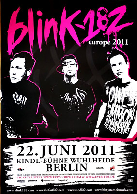 BLINK 182 - BERLIN 2015 - orig. Concert Poster - Konzert Plakat - DIN A1 - YYY