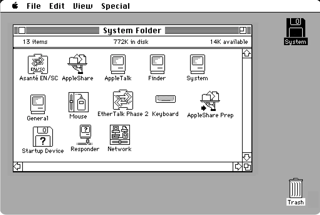 Disco de inicio Apple Macintosh para Mac vintage - Sistema 6.0.8 - Disco 800K