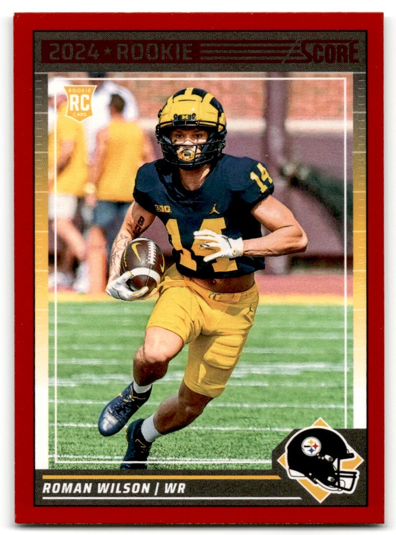 2024 Score Rookie RED Roman Wilson #360 RC Pittsburgh Steelers