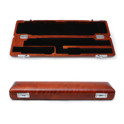 New Flute Case for 17 Hole Keys Flute Hard Wooden Case Red Color Case