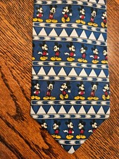 Vintage Walt Disney All Over Mickey Mouse Neck tie Made in the USA