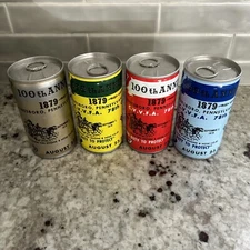 (4)Vintage 1979 Waynesboro PA Fire Dept. Convention (Empty) Beer Can 100TH Anniv