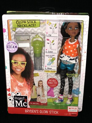 NETFLIX PROJECT MC2 DOLL BRYDEN'S GLOW STICK WITH BONUS DVD BRAND NEW SEALED