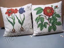 Frontgate GrandinRoad Floral Flower Bulbs Bulb Reversible Throw Pillow 17" Decor