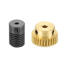 Worm Gear Set 0.5 Module 1:30 Reduction Rate(Gear-3mm Bore, Rod 3mm Bore)