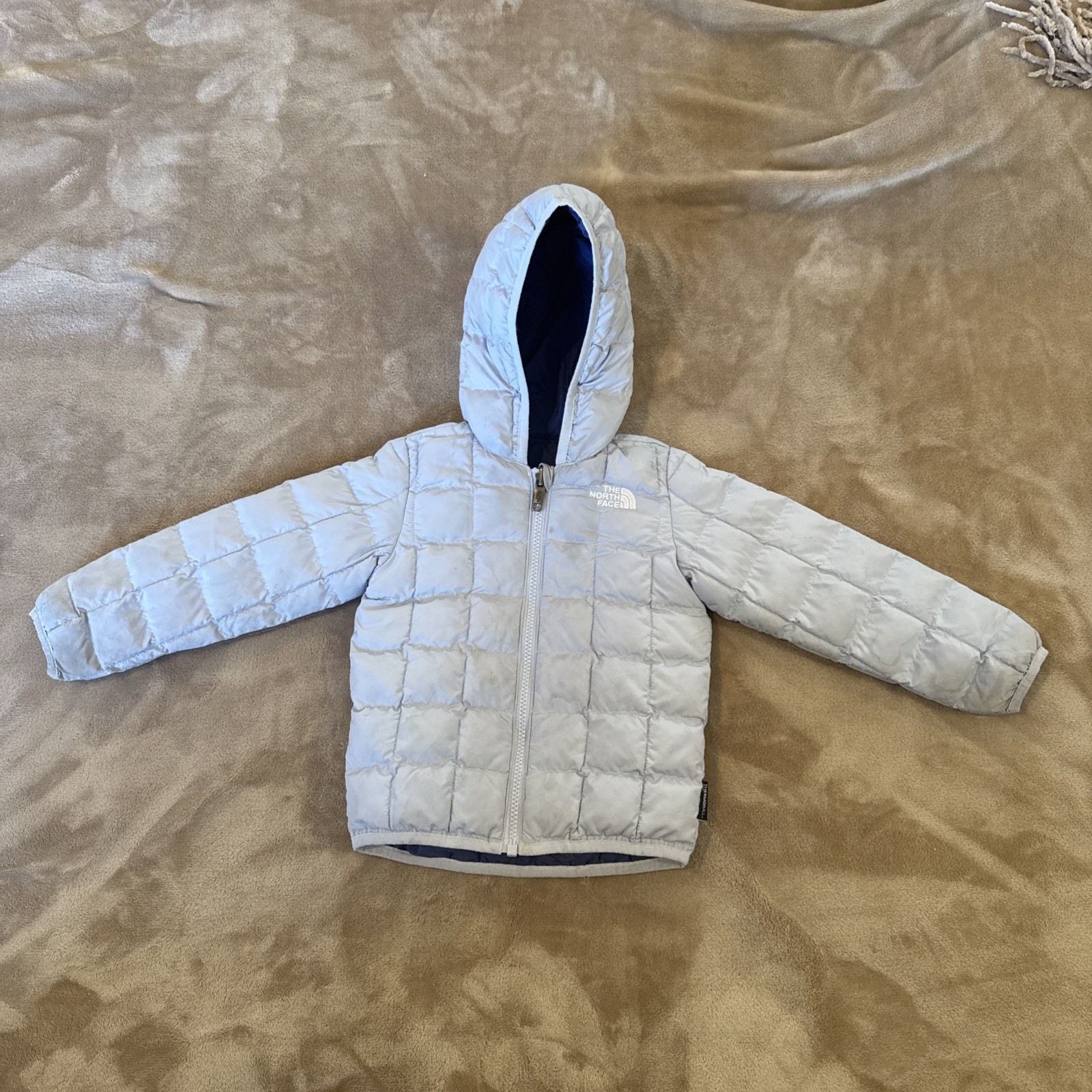 TNF The North Face Baby Thermoball Reversible Hood Jacket 18-24M Periwinkle thumbnail 6