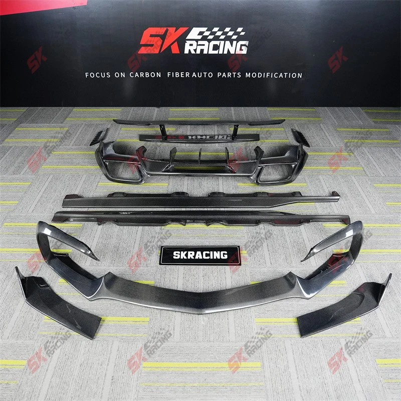 Para Mercedes Benz AMG GT GTC GTS GTR Fibra de Carbono Faldón Labio Delantero Trasero Foto 2 de 4