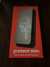 ONN Mirror Glass Screen Protector iPhone 13/13 Pro/14 NEW