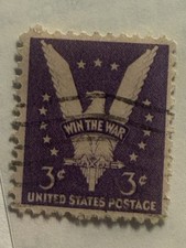 1942 Win The War 3 Cent US Postage Stamp (E)
