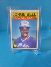 1986 Topps Baseball All-Star George Bell #718 Jorge on Card Toronto Blue Jays 
