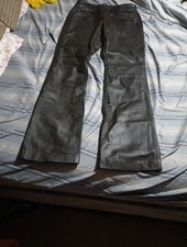 Moda International Women's Leather Pants Black Sz 4 Polyester Lining