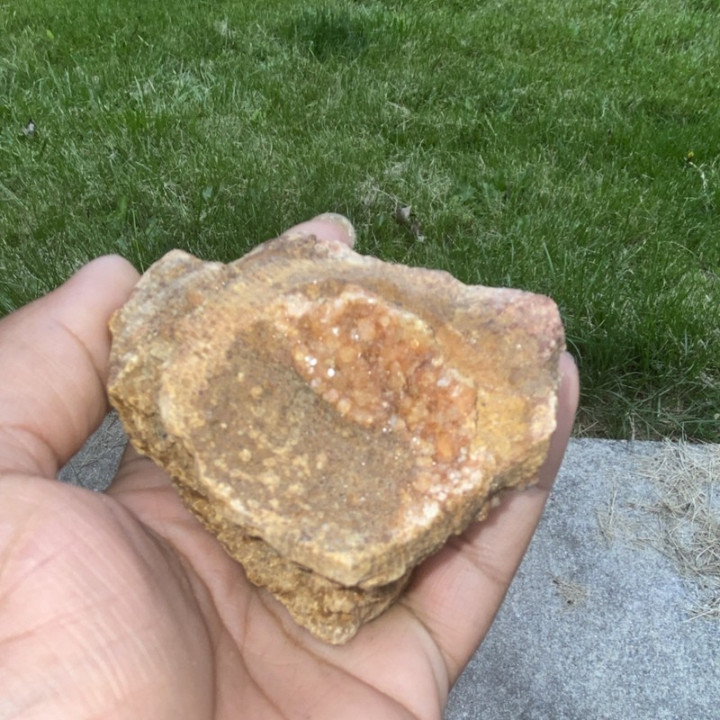Orange Crystal Mineral Display Specimen
