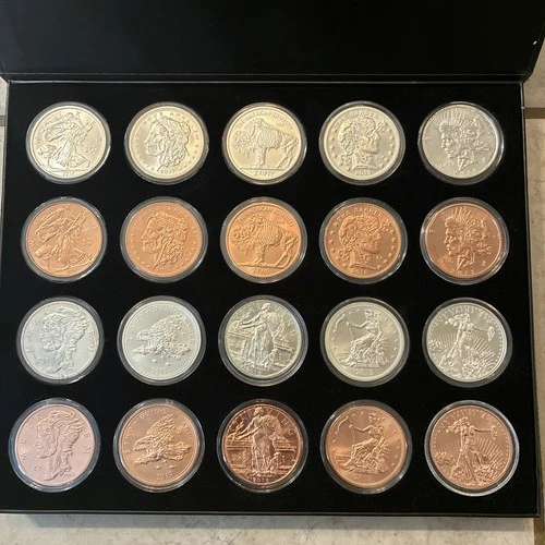 2015 Zombucks Copper and Silver 20-Coin Complete Set in Box