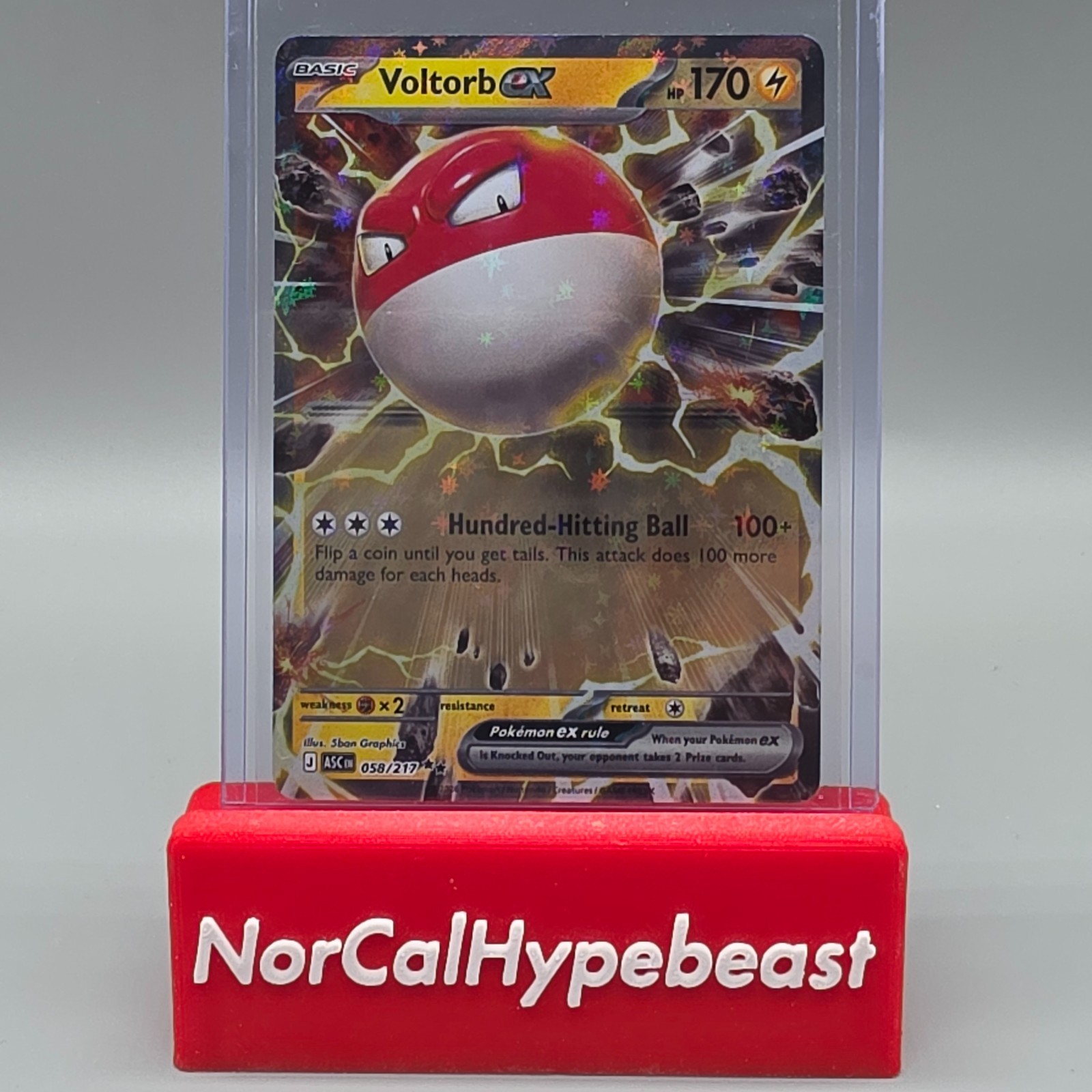 2026 Pokemon Ascended Heroes TCG VOLTORB EX 058/217 Holo Double Rare D