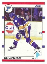 PAUL CAVALLINI 1990-91 SCORE CARD NEAR MINT+ CONDITION
