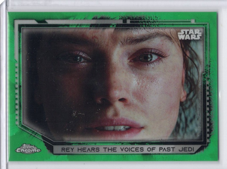 2021 Topps Star Wars Chrome Legacy Rey Green Refractor 04/50 #24