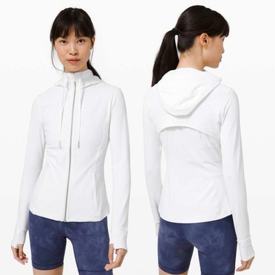 Lululemon Hooded Define Jacket Nulu Ivory White size 10