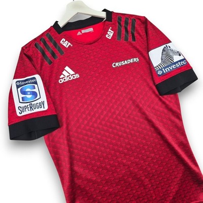 Adidas 2019 Crusaders Rugby Home Jersey Shirt Men's L Red CAT Investec