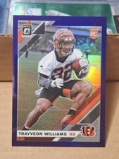 2019 TRAYVEON WILLIAMS DONRUSS OPTIC PURPLE NFL ROOKIE CARD RC #143 BENGALS /50. rookie card picture