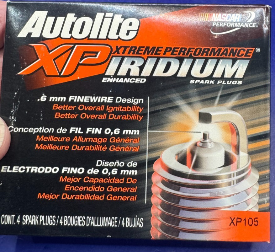 Genuine Autolite Iridium XP Automotive Replacement Spark Plugs, XP105