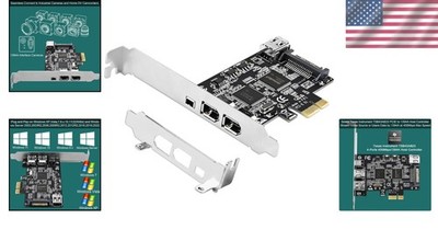 Texas Instruments 4-Port FireWire 400 PCIe Expansion Card - Dual