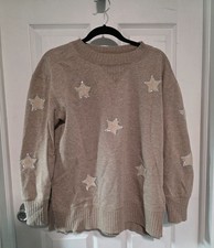 Maurice's Heather Tan Sweatshirt with Sequin Stars Size M
