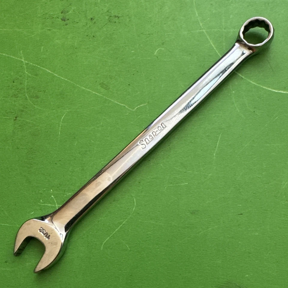 Snap-On 9 Piece 12-Point SAE 5/16-3/4 Flank Drive Short Combo Wrench Set OEXS709 - Image 4 of 4