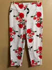 ZAC & RACHEL ANKLE CROP PANTS SZ 8 MULTI PRINT STRETCH SLIM LEG PULL ON — photo 1