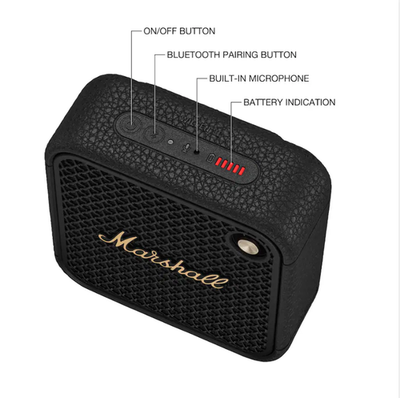 Marshall Willen Bluetooth Portable Speaker - Black (1006059) for