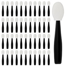 50 Pcs Eyeshadow Applicators, 4.7 1 cm, black handle with white tip