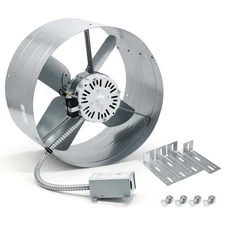 Criditpid 15" Gable Mount Vent Attic Fan, Exhaust Ventilation Fan with Adjust...