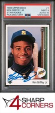 1989 UPPER DECK STAR ROOKIE #1 KEN GRIFFEY JR RC HOF PSA 9 DNA AUTO 10