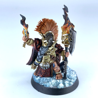 Auric Flamekeeper - Fyreslayers Dwarfs - bemalt Warhammer Age of Sigmar X13137