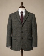 Harris Tweed Veste Homme Vintage Laine Blazer British Chic Élégant #HT1.3