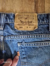 Vintage 90s Levis 505 Orange Tab Men's 34x30 Straight Leg Jeans